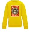 Дитячий світшот OBEY Make art not war Сонячно жовтий фото