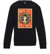 Дитячий світшот OBEY Make art not war Чорний фото