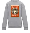 Дитячий світшот OBEY Make art not war Сірий меланж фото