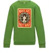 Дитячий світшот OBEY Make art not war Лаймовий фото