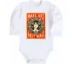 Дитячий бодік OBEY Make art not war Білий фото