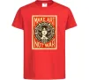Дитяча футболка OBEY Make art not war Червоний Дитяча футболка OBEY Make art not war Червоний фото