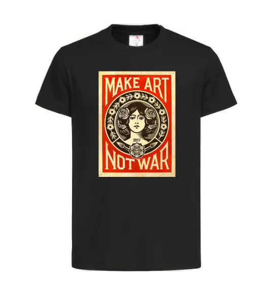 Детская футболка OBEY Make art not war Черный фото