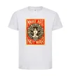Детская футболка OBEY Make art not war Белый фото