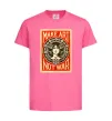 Детская футболка OBEY Make art not war Ярко-розовый фото
