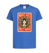 Детская футболка OBEY Make art not war Ярко-синий фото