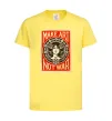 Детская футболка OBEY Make art not war Лимонный фото