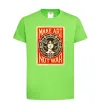 Детская футболка OBEY Make art not war Лаймовый фото