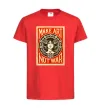 Детская футболка OBEY Make art not war Красный фото