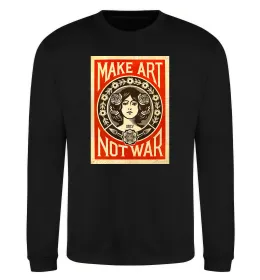 Світшот OBEY Make art not war Чорний фото