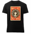 Чоловіча преміум футболка OBEY Make art not war Чорний фото