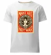Чоловіча преміум футболка OBEY Make art not war Білий фото