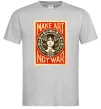 Мужская футболка OBEY Make art not war Серый фото