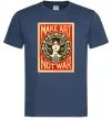 Мужская футболка OBEY Make art not war Темно-синий фото
