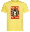Мужская футболка OBEY Make art not war Лимонный фото