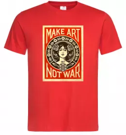 Мужская футболка OBEY Make art not war Красный фото