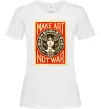 Жіноча футболка OBEY Make art not war Білий фото