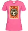 Жіноча футболка OBEY Make art not war Яскраво-рожевий фото