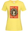 Жіноча футболка OBEY Make art not war Лимонний фото
