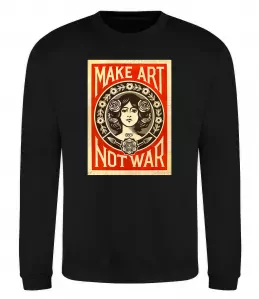 Свитшот OBEY Make art not war Черный фото