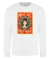 Свитшот OBEY Make art not war Белый фото