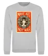 Свитшот OBEY Make art not war Серый меланж фото