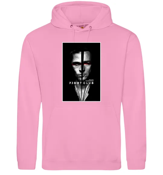 Мужская толстовка (худи) Fight Club black white Розовый фото