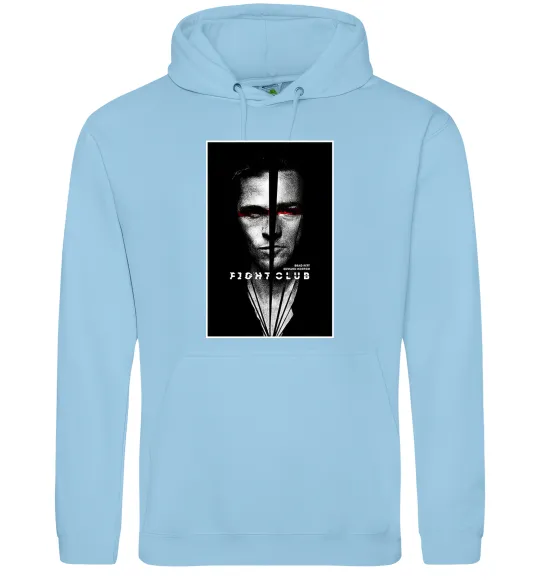 Жіноча толстовка (худі) Fight Club black white Блакитний фото