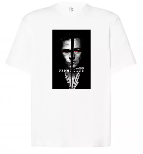 Футболка Оверсайз Fight Club black white Білий фото