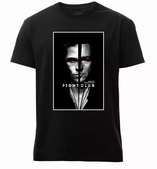 Чоловіча преміум футболка Fight Club black white Чорний фото