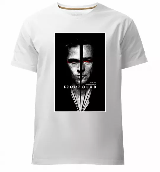 Чоловіча преміум футболка Fight Club black white Білий фото