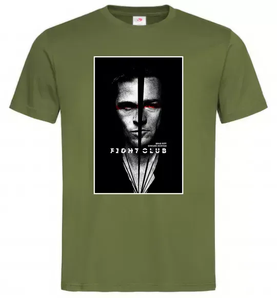 Чоловіча футболка Fight Club black white Оливковий фото