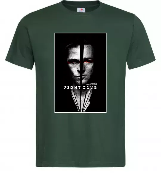 Чоловіча футболка Fight Club black white Темно-зелений фото