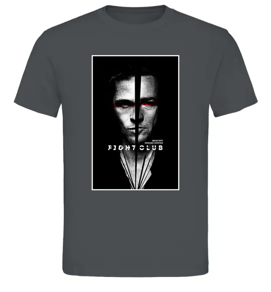Чоловіча футболка Fight Club black white Графіт фото