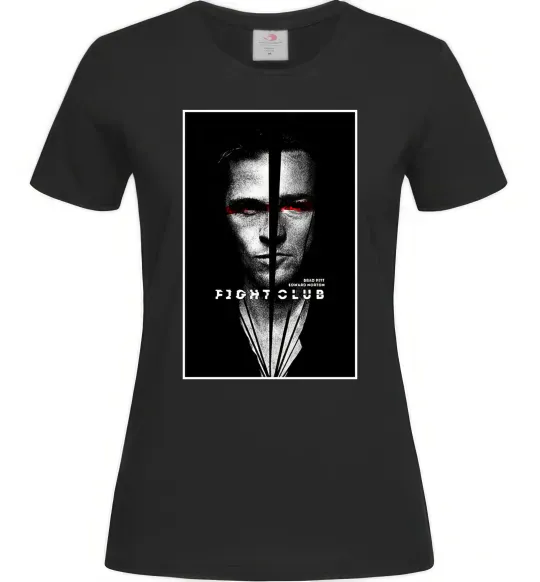 Жіноча футболка Fight Club black white Чорний фото