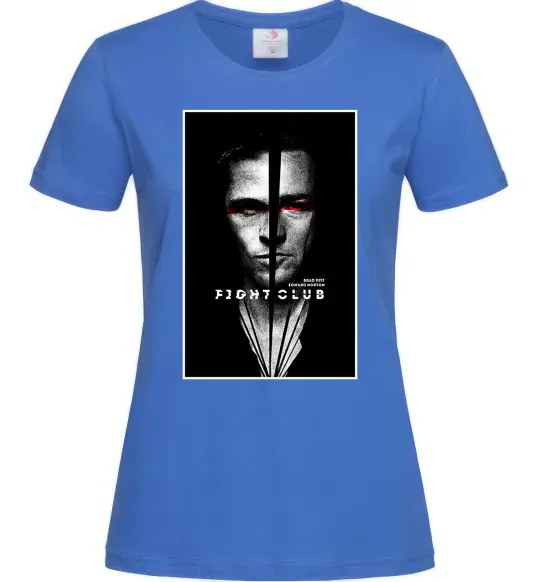 Жіноча футболка Fight Club black white Яскраво-синій фото