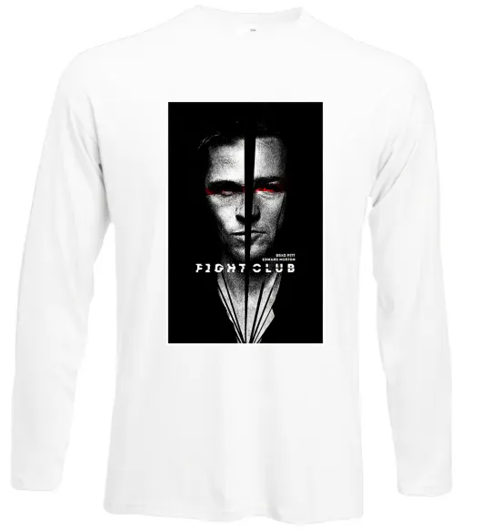Лонгслів Fight Club black white Білий фото
