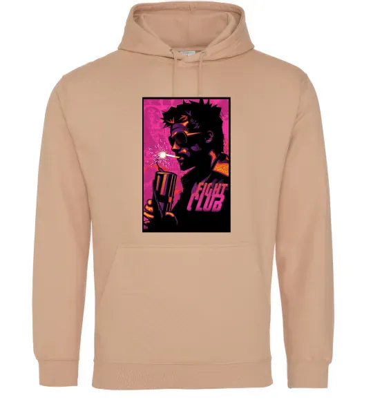 Женская толстовка (худи) Fight Club bomb Песочный фото