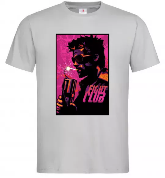 Мужская футболка Fight Club bomb Серый фото