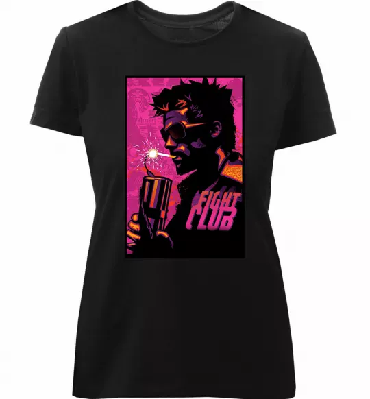 Жіноча преміум футболка Fight Club bomb Чорний фото