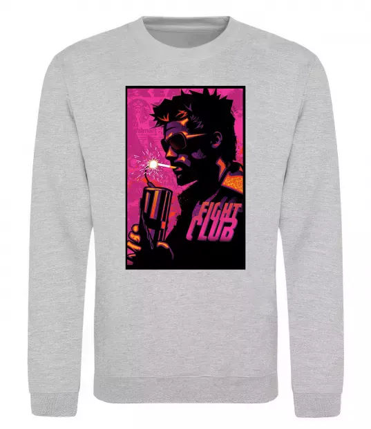 Свитшот Fight Club bomb Серый меланж фото