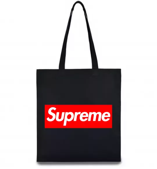 Еко-сумка Supreme logo Чорний фото