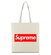 Еко-сумка Supreme logo Бежевий Еко-сумка Supreme logo Бежевий фото