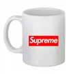 Чашка керамічна Supreme logo Білий фото