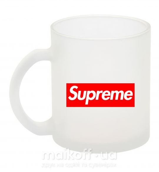 Чашка скляна Supreme logo Фроузен фото