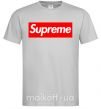 Мужская футболка Supreme logo Серый фото