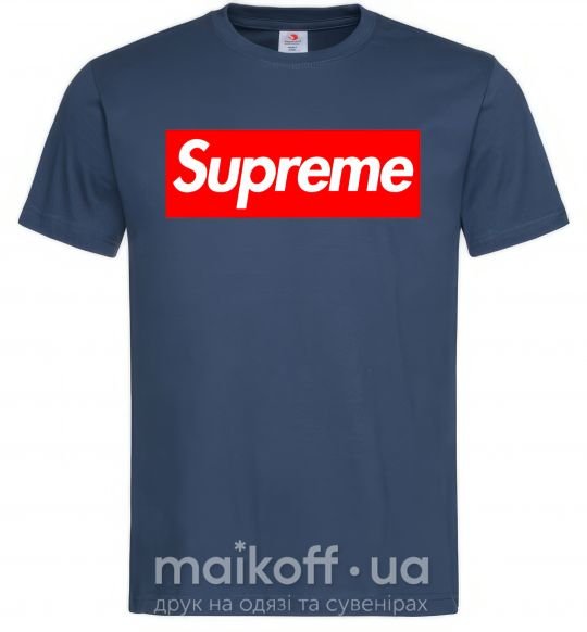Чоловіча футболка Supreme logo Темно-синій фото