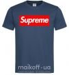 Чоловіча футболка Supreme logo Темно-синій фото