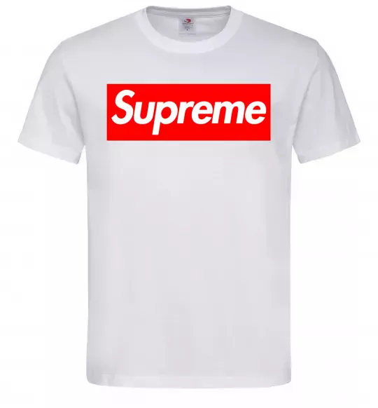 Мужская футболка Supreme logo Белый фото