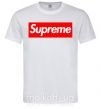 Мужская футболка Supreme logo Белый фото